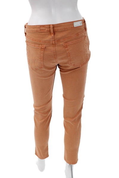 AG Adriano Goldschmied Womens Cropped Ankle Tan Pants Size 30