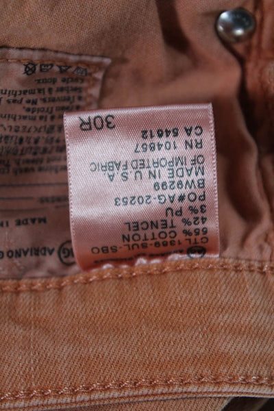 AG Adriano Goldschmied Womens Cropped Ankle Tan Pants Size 30