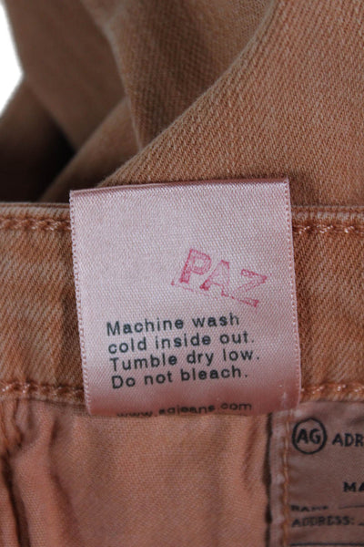 AG Adriano Goldschmied Womens Cropped Ankle Tan Pants Size 30