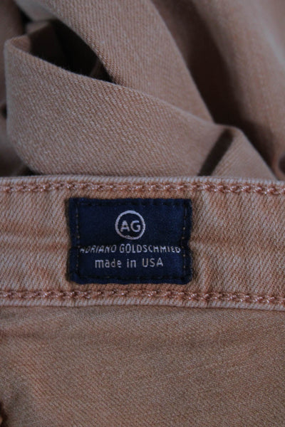 AG Adriano Goldschmied Womens Cropped Ankle Tan Pants Size 30