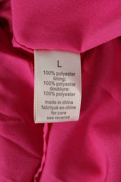 Torn by Ronny Kobo Women Wrap Dress Pink Striped VNeck Size L
