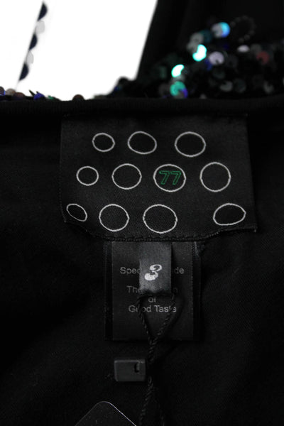 NY 77 Women A-Line Black PU Skirt Size 3