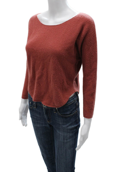 Joie Womens Pullover Cashmere Sweater Red 3/4 Sleeve Size XS