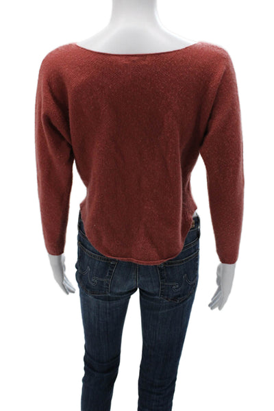 Joie Womens Pullover Cashmere Sweater Red 3/4 Sleeve Size XS