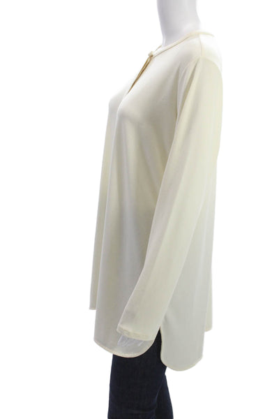 Lauren Ralph Lauren Women Tunic Blouse Long Sleeve Round Neck Beige Size 1X