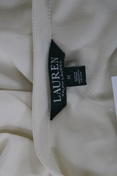 Lauren Ralph Lauren Women Tunic Blouse Long Sleeve Round Neck Beige Size 1X