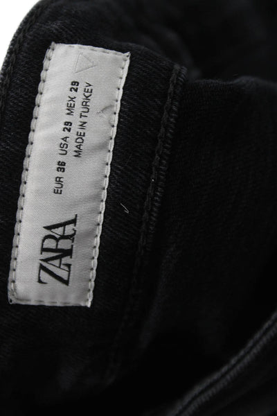 Zara Womens Skinny Ankle Black Jeans Size 29