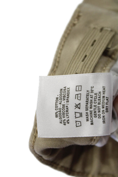 DL 1961 Boys Button Closure Straight Leg Casual Pants Beige Size 16