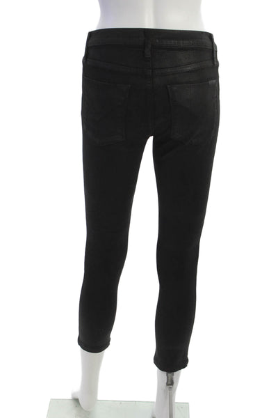 Hudson Women Black Ankle Skinny Jeans Mid Rise Size 25