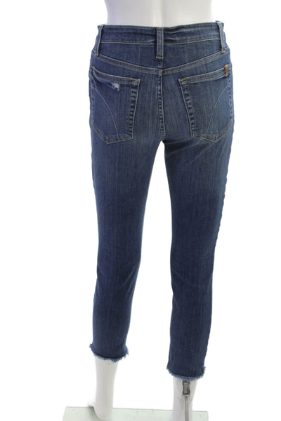 Joes Womens High Rise Ankle Skinny Cropped Jeans Dark Blue Size 26