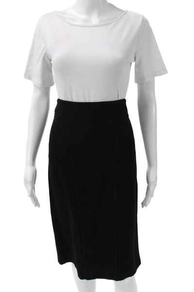 Giorgio Armani Women Straight Pencil Skirt Black Size 44