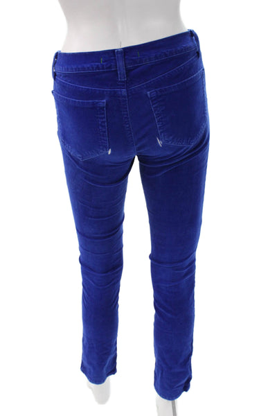 J Brand Womens Ankle Cropped Denim Pants Blue Button Size 24