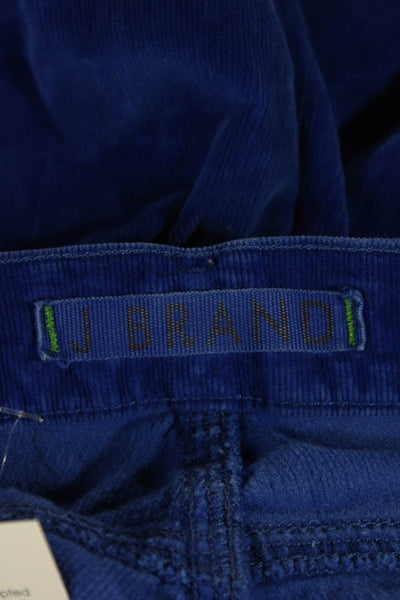 J Brand Womens Ankle Cropped Denim Pants Blue Button Size 24