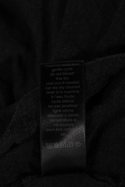 John Varvatos Star USA Unisex Black VNeck Long Sleeve Tee Ramie Cotton Size M