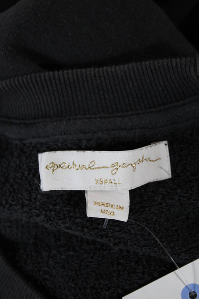 Spiritual Gangster Womens Pullover Sweatshirt Black Cotton Size XS
