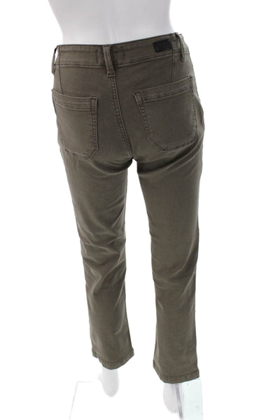 Paige Womens Petites Brown Ankle Cropped Jeans Size 23
