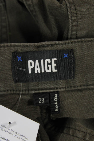 Paige Womens Petites Brown Ankle Cropped Jeans Size 23