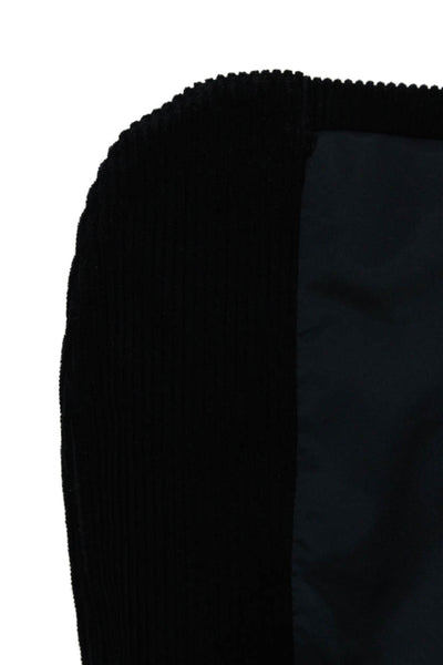 Theory Women Black Collared Cotton Lycra Blazer Button Long Sleeve Size 4