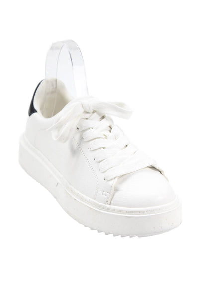Steve Madden Womens Leather Charlie Low Top Sneakers White Size 5.5 Medium