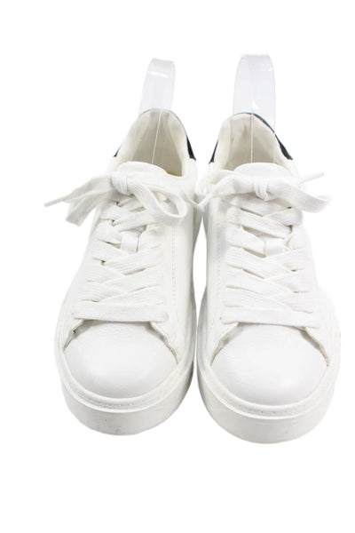 Steve Madden Womens Leather Charlie Low Top Sneakers White Size 5.5 Medium