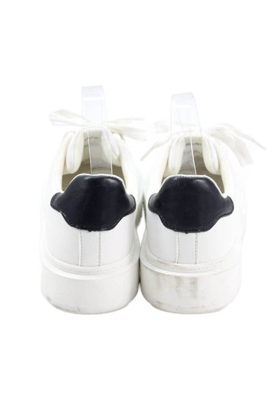 Steve Madden Womens Leather Charlie Low Top Sneakers White Size 5.5 Medium