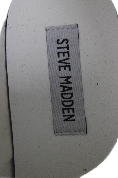 Steve Madden Womens Leather Charlie Low Top Sneakers White Size 5.5 Medium