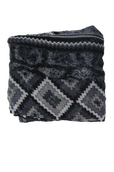 Theodora & Callum Womens Geometric Print Scarf Multi Colored