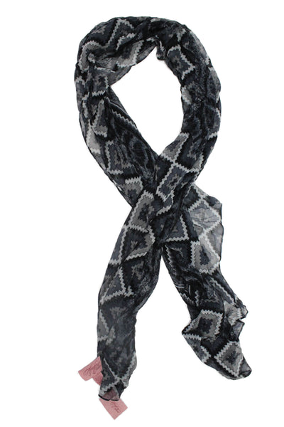 Theodora & Callum Womens Geometric Print Scarf Multi Colored