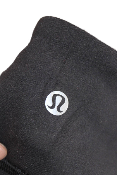 Lululemon Womens Black Cropped Leggings Cotton Spandex Size 4