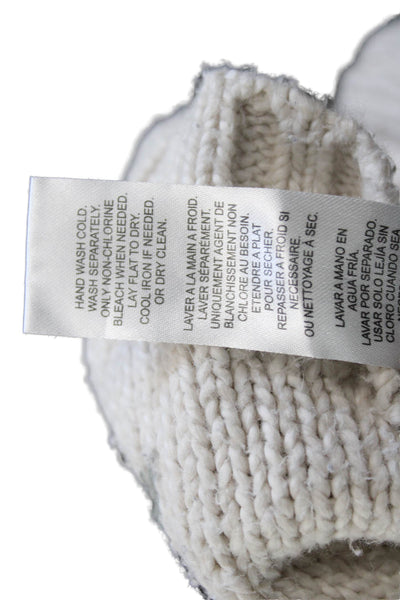 Splendid Unisex Pullover Sweater Beige 100% Cotton Star Graphic Crewneck Size S
