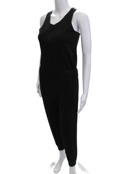 Terez Womens Jumpsuit Black Scoop Neck Sleeveless Size L