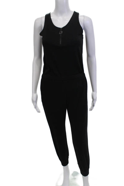 Terez Womens Jumpsuit Black Scoop Neck Sleeveless Size L