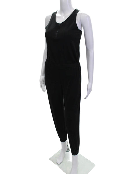 Terez Womens Jumpsuit Black Scoop Neck Sleeveless Size L