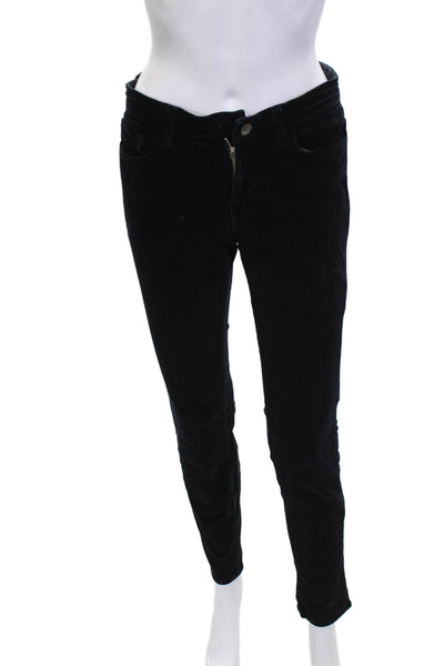 J Brand Womens Ankle Jegging Black Button 28 Inseam Size 27