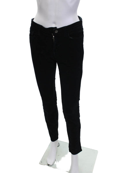 J Brand Womens Ankle Jegging Black Button 28 Inseam Size 27