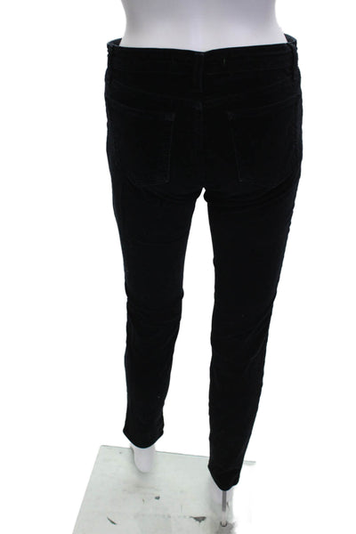 J Brand Womens Ankle Jegging Black Button 28 Inseam Size 27