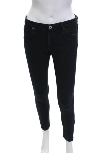 AG Adriano Goldschmied Women Skinny Ankle Black High Rise Jeans Size 27