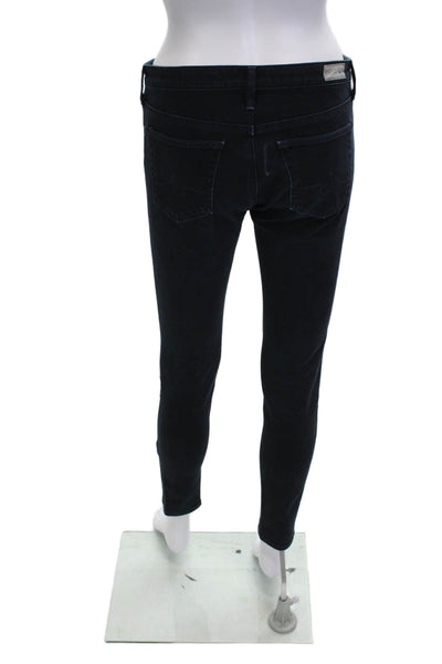 AG Adriano Goldschmied Women Skinny Ankle Black High Rise Jeans Size 27