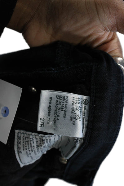AG Adriano Goldschmied Women Skinny Ankle Black High Rise Jeans Size 27