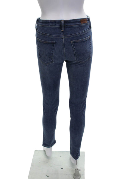 AG Adriano Goldschmied Womens Dark Blue High Rise Ankle Skinny Jeans Size 27