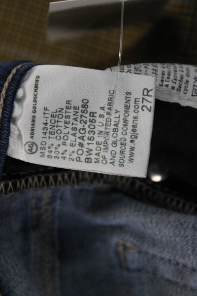 AG Adriano Goldschmied Womens Dark Blue High Rise Ankle Skinny Jeans Size 27