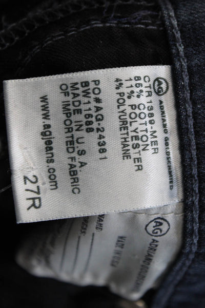 AG Adriano Goldschmied Womens Ankle Skinny Jeans Dark Blue Mid Rise Size 27