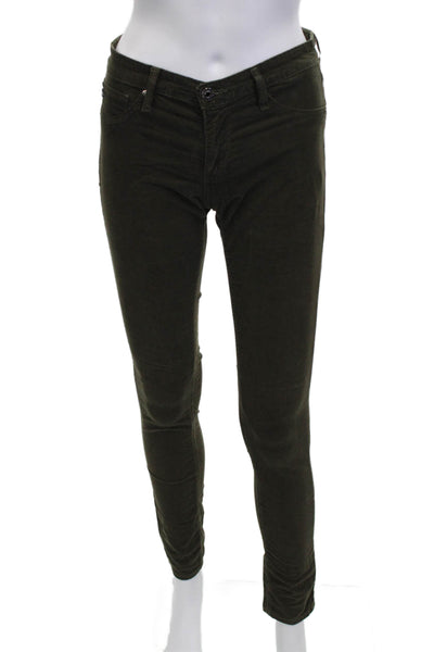 AG Adriano Goldschmied Womens Green Jegging Button Fly Size 27