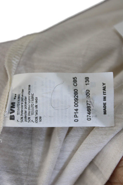 Les Copains Women Basic White Sleeveless Tank Crew Neck Size 46