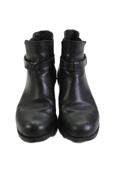 Rag & Bone Womens Leather Stretch Inset Belted Ankle Boots Black Size 39 9