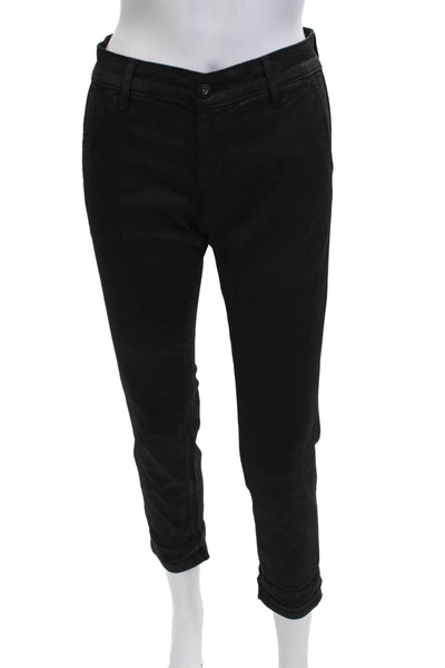AG Adriano Goldschmied Womens Ankle Cropped Black Jeans Size 23