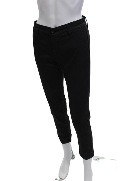 AG Adriano Goldschmied Womens Ankle Cropped Black Jeans Size 23