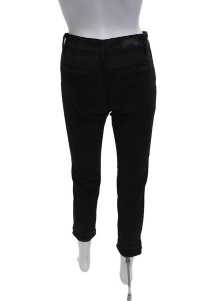 AG Adriano Goldschmied Womens Ankle Cropped Black Jeans Size 23