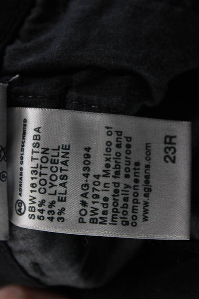 AG Adriano Goldschmied Womens Ankle Cropped Black Jeans Size 23