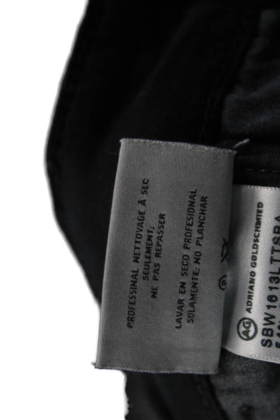 AG Adriano Goldschmied Womens Ankle Cropped Black Jeans Size 23